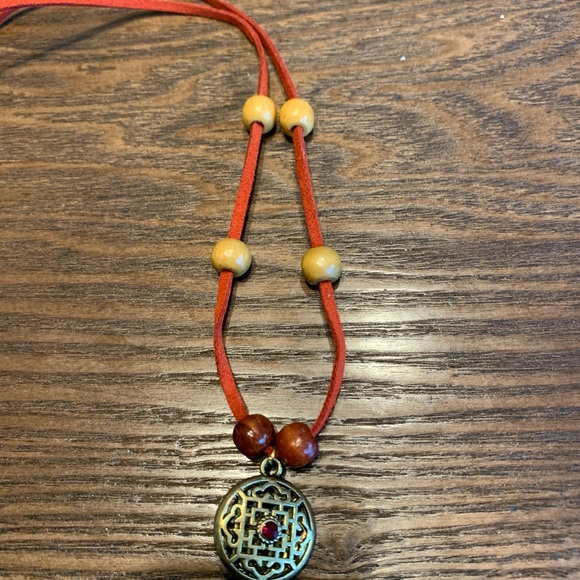 Mid length Golden Medallion Necklace 16" ONE OF A KIND HANDMADE NWOT - Picture 4 of 6